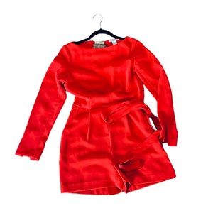 Red Dressy Short Romper